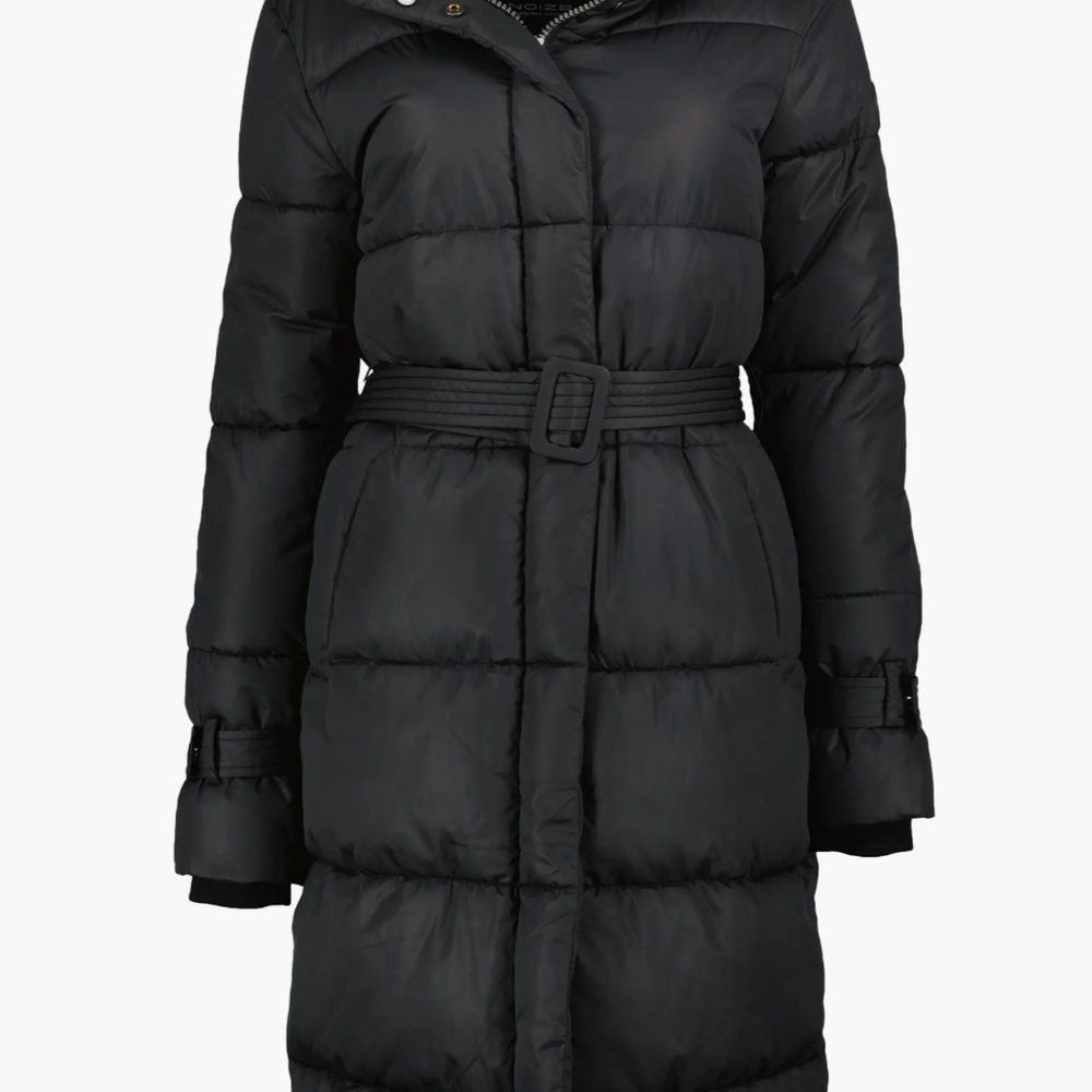 Noize Black Long Puffer Coat - Picture 2 of 11